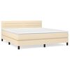 vidaXL Posteľn&yacute; r&aacute;m boxspring s matracom kr&eacute;mov&yacute; 160x200 cm l&aacute;tka