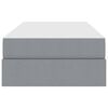 vidaXL Postel s &uacute;ložn&yacute;m prostorem a matrac&iacute; Svetlosiv&aacute; 100 x 200 cm