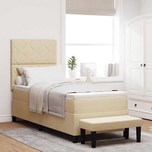 vidaXL Posteľ s pružinov&yacute;m r&aacute;mom s matracmi Kr&eacute;mov&aacute; 80 x 200 cm l&aacute;tka