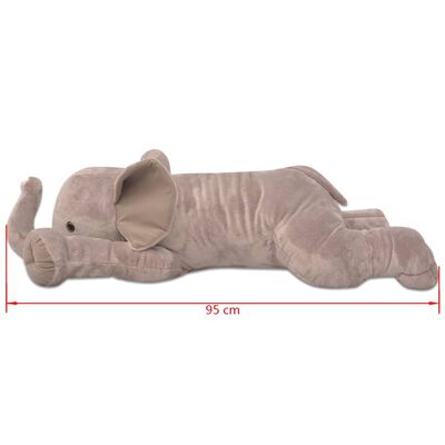 vidaXL Hračka plyšový slon, XXL, 95 cm