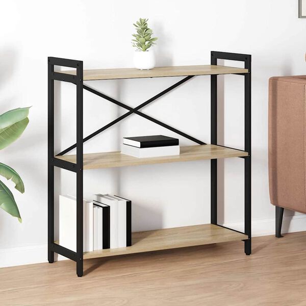 vidaXL Reg&aacute;l na knihy Sonoma dub 80 x 30 x 85 cm Kompozitn&eacute; drevo