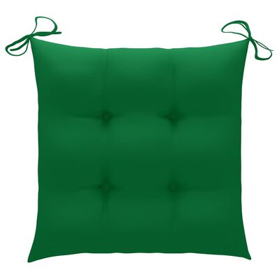 vidaXL Podložky na sedadlo 4 ks, 40x40x8 cm, zelené