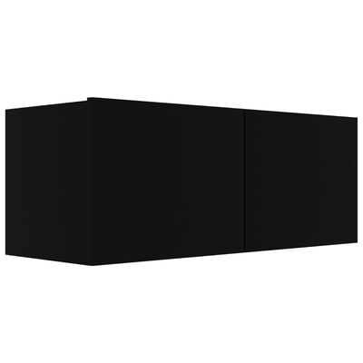 vidaXL 6-dielna súprava TV skriniek čierna spracované drevo