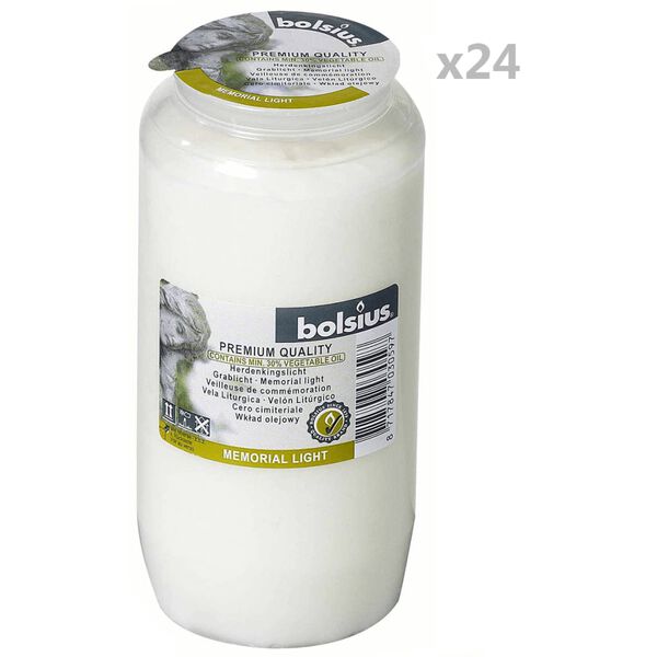 Bolsius Sviečky na hrob Compo No 7 24 ks priehľadné