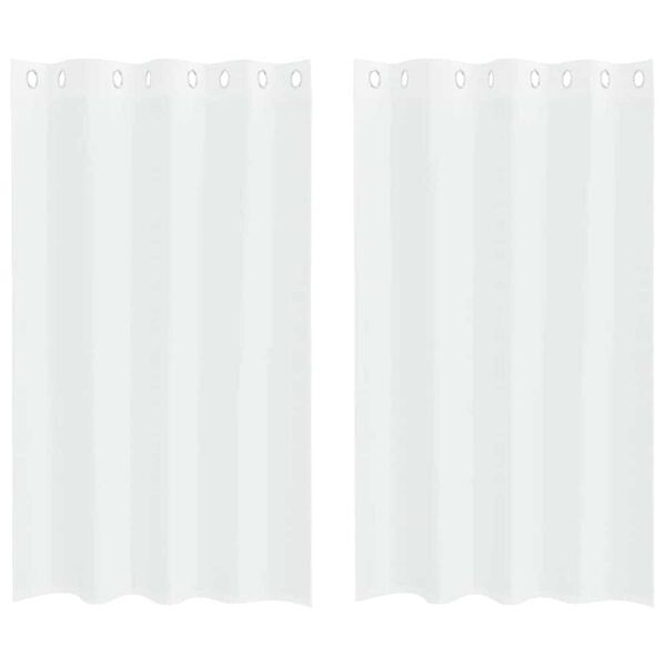 vidaXL Voile záclona so záclonami 2 pcs Biela 175 x 140 cm Polyester