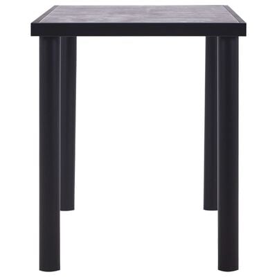 vidaXL Jedálenský stôl, čierna a betónovo sivá 120x60x75 cm, MDF