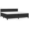vidaXL Boxspring posteľ s matracom čierna 200x200 cm umel&aacute; koža
