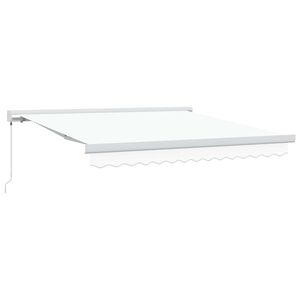vidaXL Sklopn&aacute; mark&iacute;za Biela 300 x 250 cm Pl&aacute;tno a hlin&iacute;k