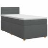 vidaXL Posteľ boxspring s matracom Tmavosiv&aacute; 80 x 200 cm L&aacute;tka