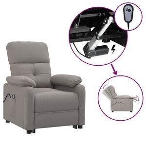 vidaXL Elektrick&eacute; mas&aacute;žne kreslo sivohned&eacute; l&aacute;tkov&eacute;