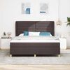 vidaXL Boxspring posteľ s matracom tmavo&scaron;ed&aacute; 90x190 cm Tmavo hned&aacute;
