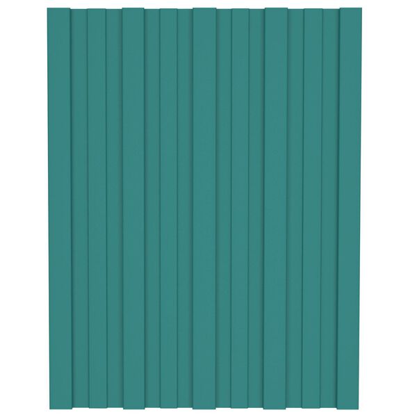 vidaXL Stre&scaron;n&yacute; panel 12 pcs Zelen&aacute; 60 x 45 cm Pozinkovan&aacute; oceľ