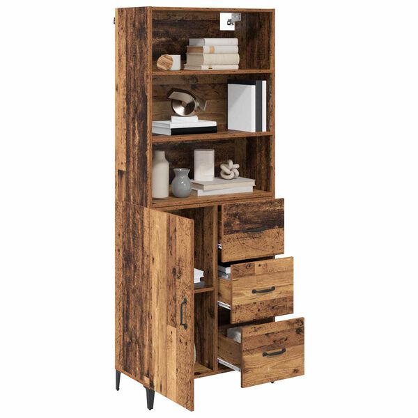 vidaXL Highboard Star&eacute; drevo 69,5 x 34 x 180 cm Kompozitn&eacute; drevo