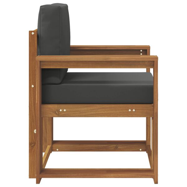 vidaXL Vonkaj&scaron;ia pohovka Mas&iacute;vne ak&aacute;ciov&eacute; drevo a polyester Pr&iacute;rodn&aacute;