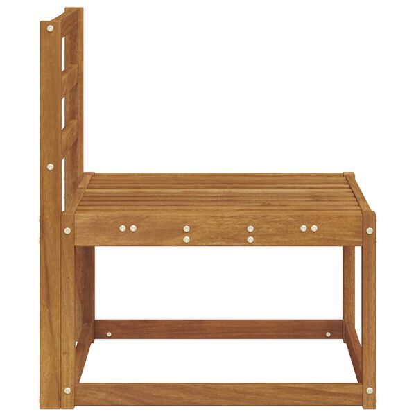 vidaXL Z&aacute;hradn&aacute; stredn&aacute; sedačka Pevn&eacute; ak&aacute;ciov&eacute; drevo Pr&iacute;rodn&aacute;