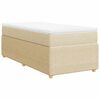 vidaXL Posteľn&yacute; r&aacute;m boxsping s matracom kr&eacute;mov&yacute; 80x200 cm l&aacute;tka