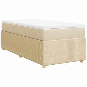 vidaXL Posteľn&yacute; r&aacute;m boxsping s matracom kr&eacute;mov&yacute; 80x200 cm l&aacute;tka