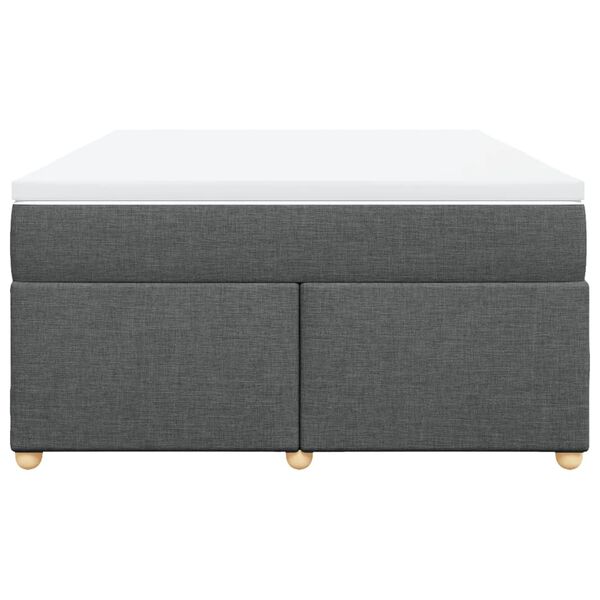 vidaXL Boxspring posteľ s matracom tmavosiv&aacute; 160x200 cm l&aacute;tka