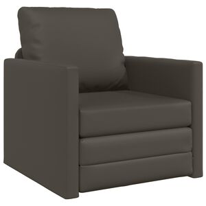 vidaXL Rozkladacia posteľ 60cm Siv&aacute; Umel&aacute; koža