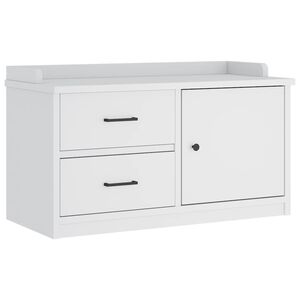 vidaXL Lavica do predsiene SANDNES biela 87x40x50 cm borovicov&yacute; mas&iacute;v