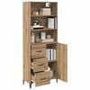 vidaXL Highboard Remeseln&yacute; dub 69,5 x 34 x 180 cm Kompozitn&eacute; drevo