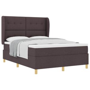 vidaXL Posteľ s pružinov&yacute;m r&aacute;mom Tmavohned&aacute; 200 x 140 cm l&aacute;tka