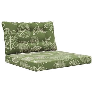 vidaXL Vank&uacute;&scaron; na vonkaj&scaron;iu pohovku 2 pcs Design s listami Polyester