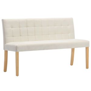 vidaXL Lavička 140 cm, kr&eacute;mov&aacute;, zamat