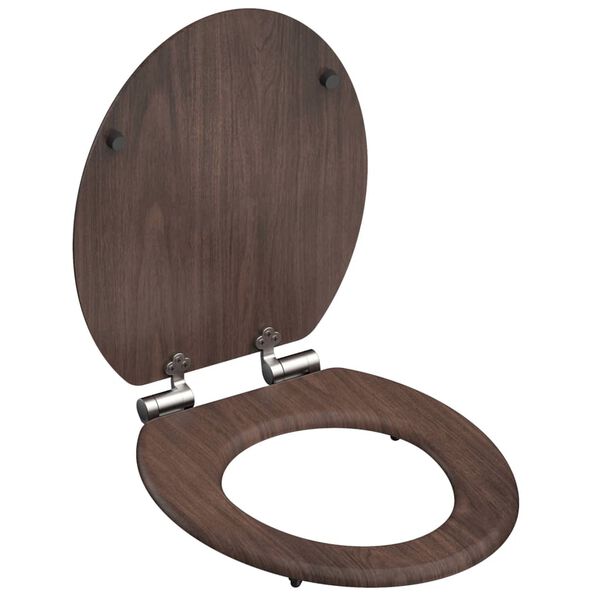 SCHÜTTE WC sedadlo s pomalým zatváraním DARK WOOD MDF