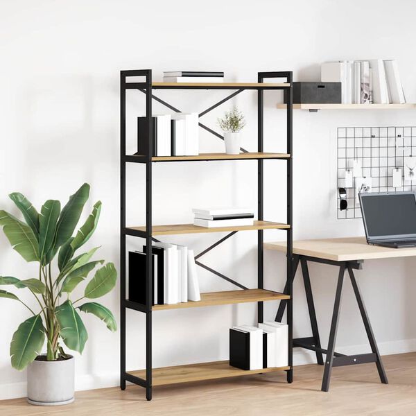 vidaXL Reg&aacute;l na knihy Remeseln&yacute; dub 80 x 30 x 155 cm Kompozitn&eacute; drevo