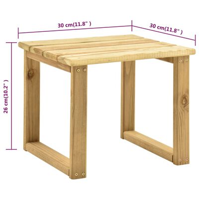 vidaXL Záhradné ležadlo so stolom impregnované borovicové drevo
