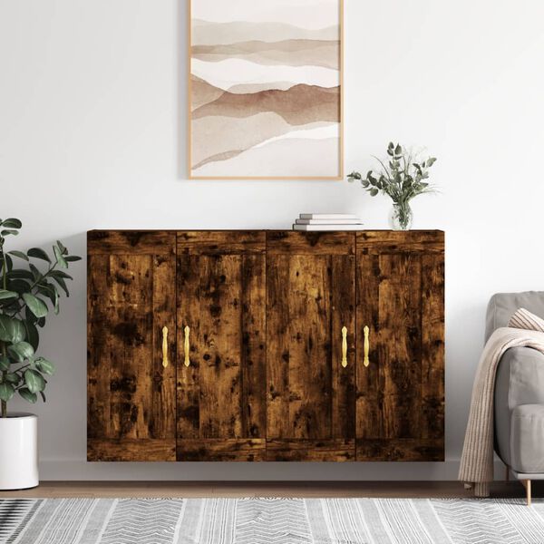 vidaXL N&aacute;stenn&eacute; skrinky 2 ks dymov&yacute; dub kompozitn&eacute; drevo