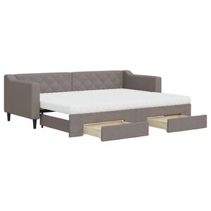 vidaXL Rozkladacia denn&aacute; posteľ so z&aacute;suvkami sivohned&aacute; 80x200 cm l&aacute;tka