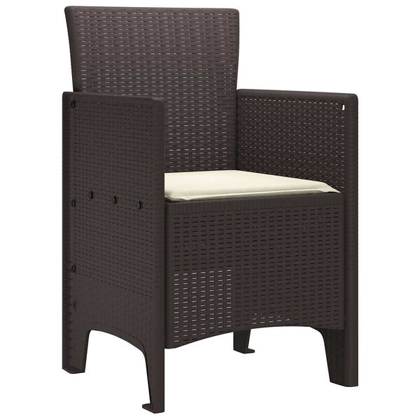 vidaXL Z&aacute;hradn&aacute; stolička 4 pcs Hned&aacute; 53 x 49 x 85 cm Polypropyl&eacute;n