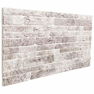 vidaXL N&aacute;stenn&eacute; panely 10 ks 100 x 50 cm Svetlo &scaron;ed&aacute; a biela EPS pena