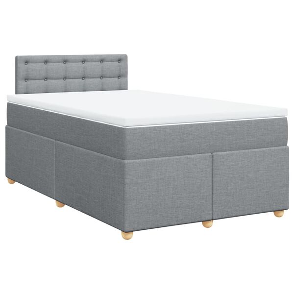 vidaXL Boxspring posteľ s matracom bledosiv&aacute; 120x200 cm l&aacute;tka