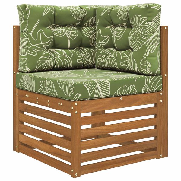 vidaXL Vank&uacute;&scaron; na vonkaj&scaron;iu pohovku 3 pcs Design s listami Polyester