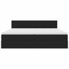 vidaXL Postel s &uacute;ložn&yacute;m prostorem a LED svetlom Čierna 200 x 200 cm