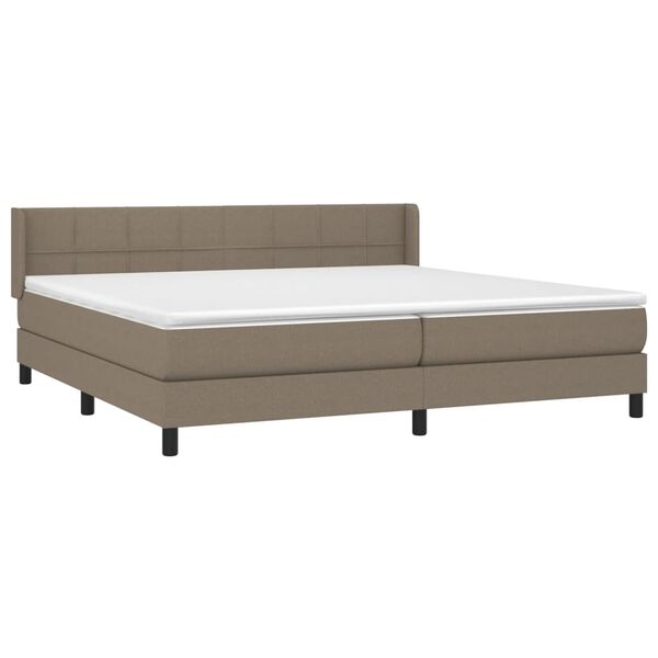 vidaXL Boxspring posteľ s matracom sivohned&yacute; 200x200 cm l&aacute;tka