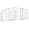 vidaXL Obl&uacute;kov&yacute; gabionov&yacute; k&ocirc;&scaron; 200x30x60/80 cm pozinkovan&eacute; železo