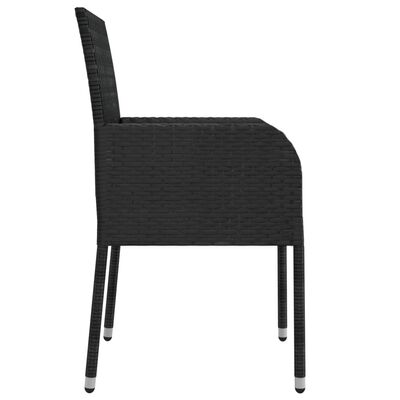 vidaXL Záhradné stoličky so sedákmi 4 ks polyratanové čierne