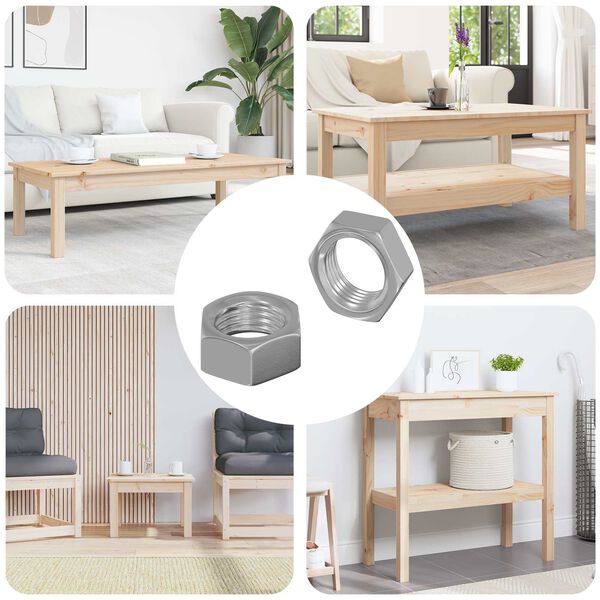 vidaXL Hex matica 2 pcs Strieborn&aacute; M6 Kov