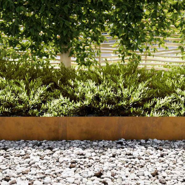 vidaXL Obrubn&iacute;k tr&aacute;vnika 10 pcs Hned&aacute; 100 x 0.05 x 20 cm