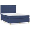 vidaXL Posteľn&yacute; r&aacute;m boxspring s matracom modr&yacute; 140x200 cm l&aacute;tka