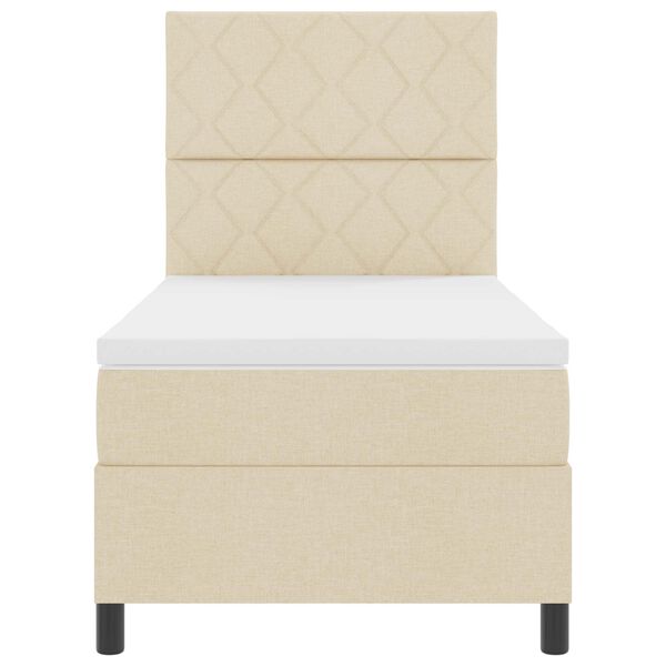 vidaXL Posteľ s pružinov&yacute;m r&aacute;mom s matracmi Kr&eacute;mov&aacute; 100 x 200 cm l&aacute;tka