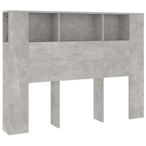 vidaXL Čelo postele so skrinkou bet&oacute;novo siv&eacute; 140x18,5x104,5 cm