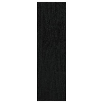 vidaXL Knižnica/deliaca stena čierna 100x30x103 cm masívna borovica