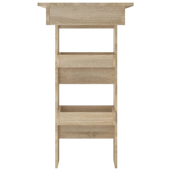 vidaXL Nástenný barový stôl sonoma 102x45x103,5 cm spracované drevo