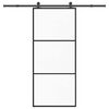 vidaXL Posuvn&eacute; dvere s kovan&iacute;m ESG sklo a hlin&iacute;k 90x205 cm