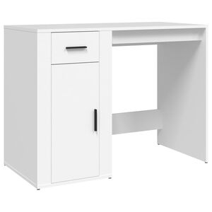 vidaXL St&ocirc;l biely 100x49x75 cm spracovan&eacute; drevo